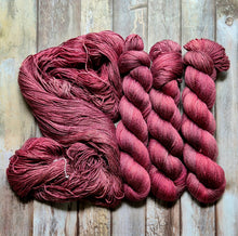 Load image into Gallery viewer, Eros (Mersilk 4ply Fingering - SW Merino / Mulberry Silk) (Dyed as Ordered if Not in Stock)
